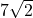 7\sqrt{2}